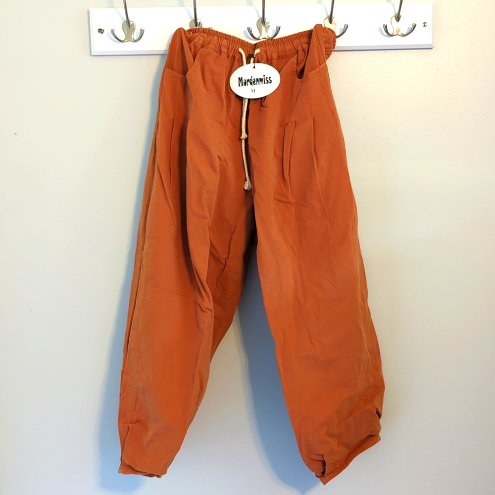 Relaxed fit drawstring pants